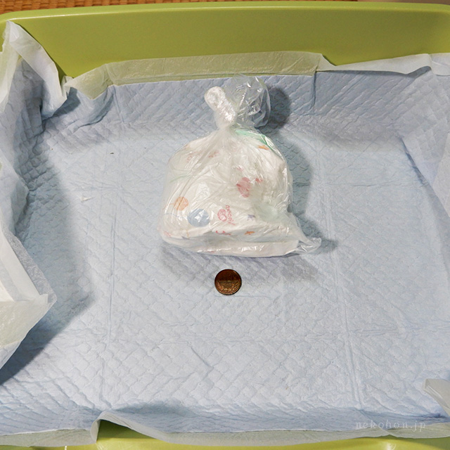 新生児用オムツは非常用トイレに使えるか：吸水実験
