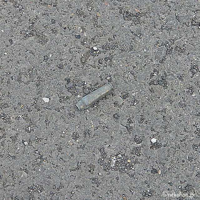 路上に落ちていたライフル弾（空の薬莢）